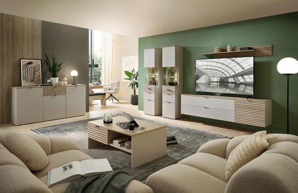 Premium Living Visoka Komoda Memphis, Kašmir, Barva Hrasta