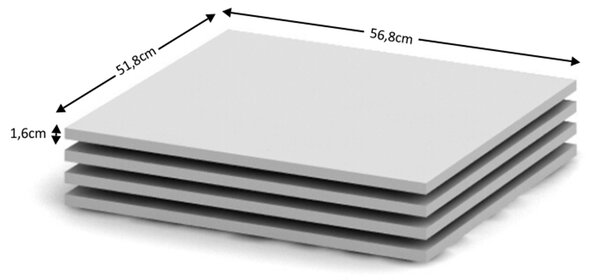 KONDELA Polica 4 kos, bela, 56,8 x 51,8, BETTY 2 BE02-012-00