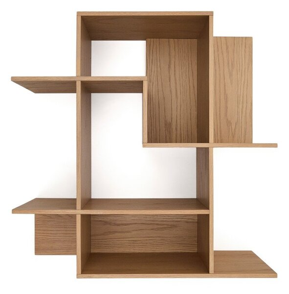 Sistem modularnih polic v hrastovem dekorju v naravni barvi 80x80x25 cm Ina – Kave Home