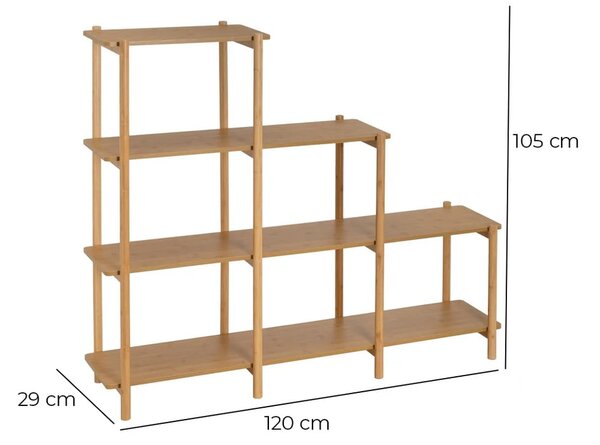 Regal v naravni barvi 120x105 cm – Casa Selección