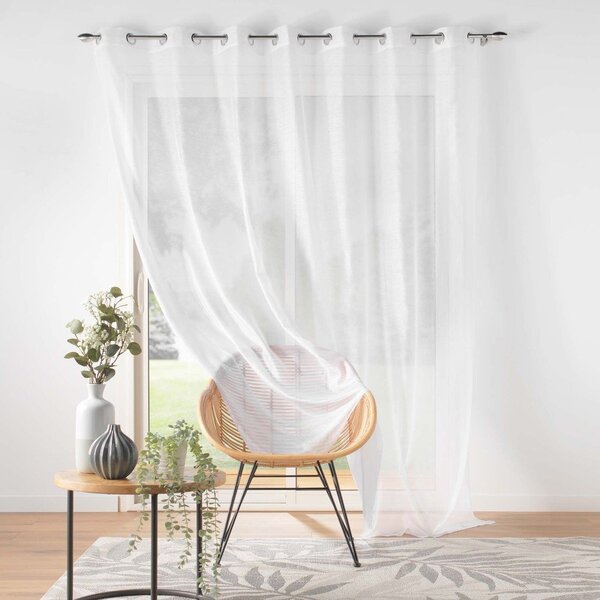 Bela prosojna zavesa iz tančice 240x240 cm Lissea – douceur d'intérieur