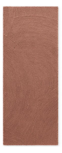 Ročno tkan volnen tekač v barvi terakote 80x200 cm Calmio – Hanse Home