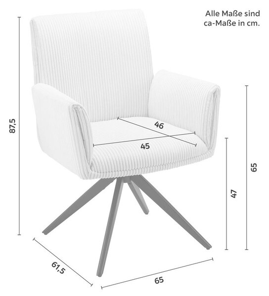 Bessagi Home Naslanjač Rosalia, Bež, Žamet