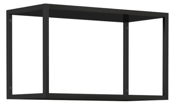 KONDELA Polica, črna, ARAKA/MENZO/SIBER ONE LOFT 60 G-36