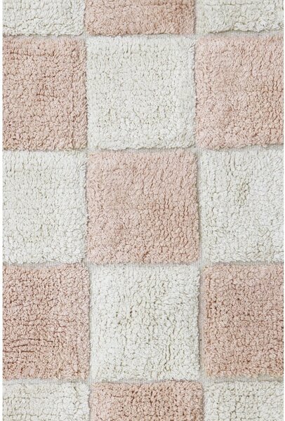 Svetlo rožnata/kremno bela pralna ročno tkana bombažna preproga 120x160 cm Kitchen Tiles Rose – Lorena Canals