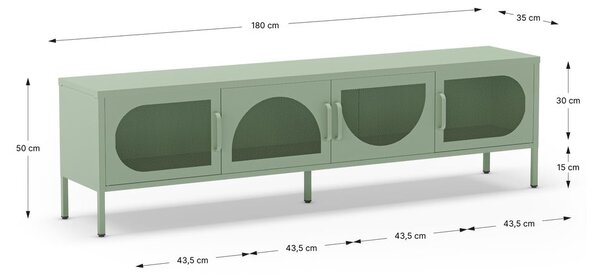Mentolno zelena TV omarica 180x50 cm Tayra – Marckeric
