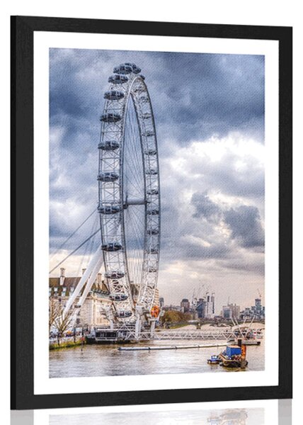 Plakat s paspartujem edinstveni London in reka Temze