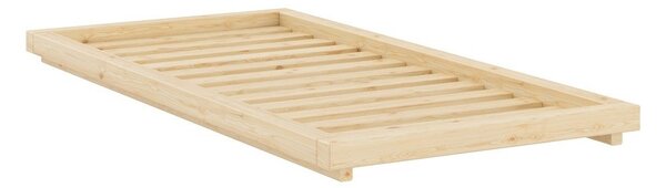 Postelja iz masivnega bora brez vzglavja z letvenim dnom 90x200 cm v naravni barvi Dock – Karup