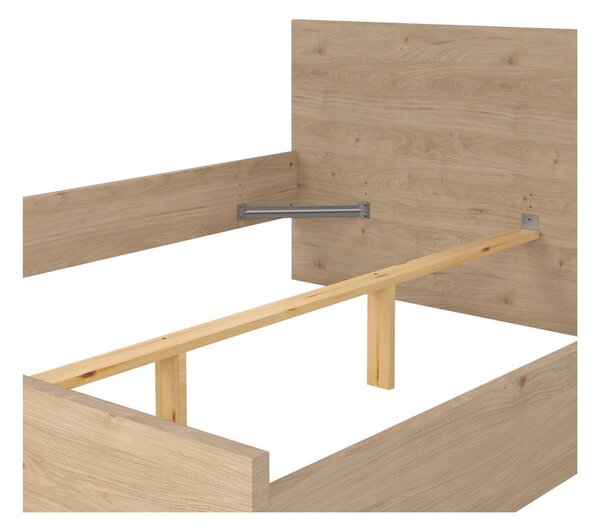 Zakonska postelja v hrastovem dekorju 160x200 cm Naia – Tvilum