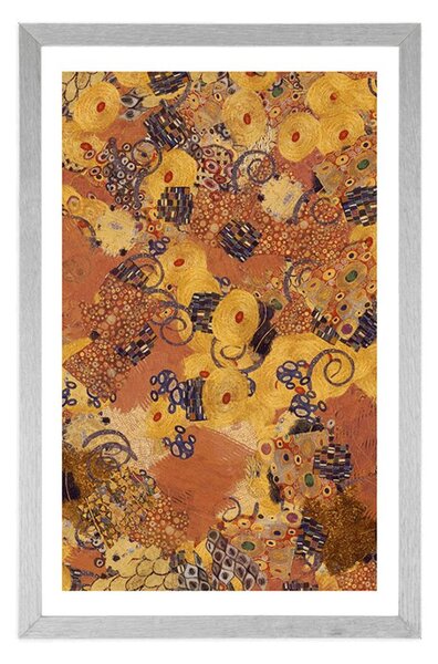 Plakat s paspartujem abstrakcija navdihnjena po G. Klimtu