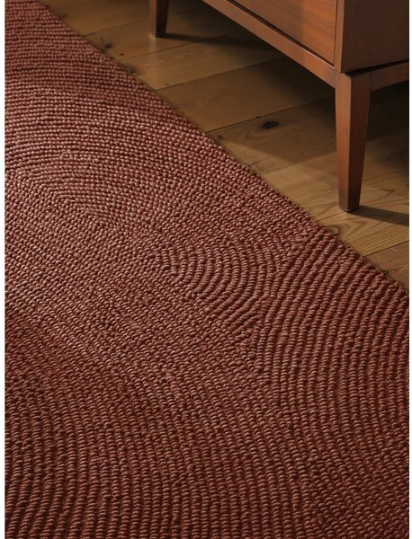 Opečnato oranžen ročno tkan volnen tekač 80x200 cm Calmio – Hanse Home