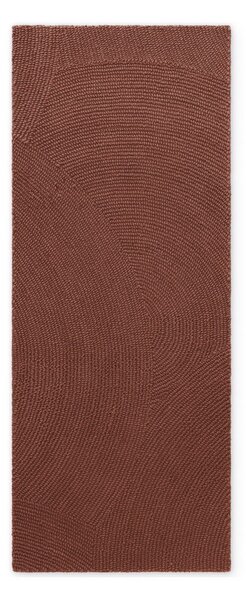 Opečnato oranžen ročno tkan volnen tekač 80x200 cm Calmio – Hanse Home