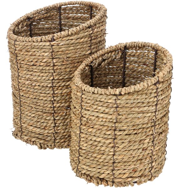 Set 2 slamnate košare OLINA