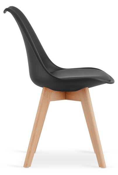 Črni jedilni set 1 + 4, miza MADO ARTISAN 120x80 + stoli BALI MARK črna