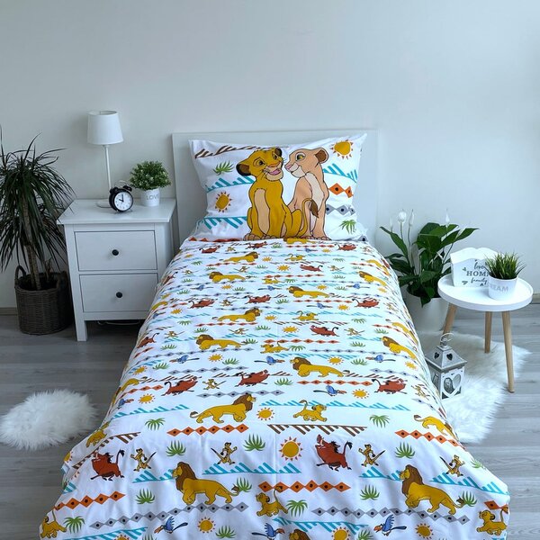 Bombažna otroška posteljnina 140x200 cm Lion King Africa – Jerry Fabrics