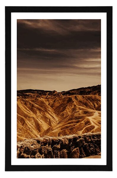 Plakat s paspartujem Narodni park Death Valley v Ameriki