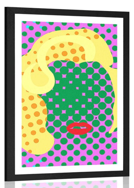 Plakat s paspartujem Marilyn Monroe v pop art stilu