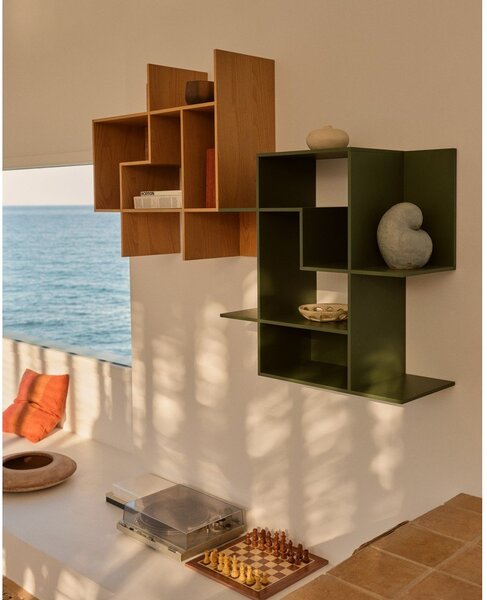 Zelen sistem modularnih polic 80x80x25 cm Ina – Kave Home