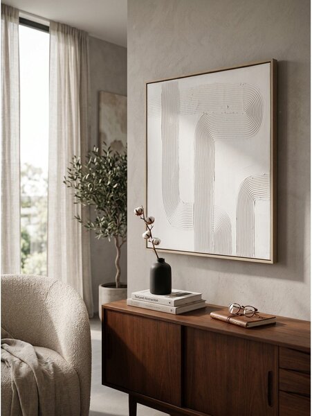 Ročno naslikana slika z okvirjem/na platnu 83x83 cm Texture – Bizzotto