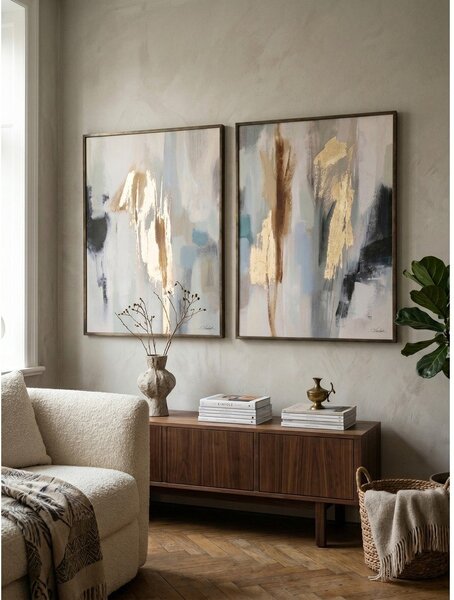 Tiskane/z ročno naslikanimi elementi slike v kompletu 2 ks z okvirjem/na platnu 60x80 cm Gallery – Bizzotto