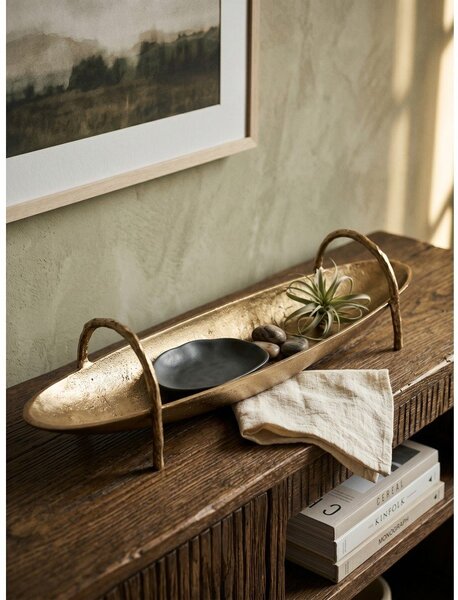 Kovinski dekorativni pladenj 12x47,5 cm Sagar – Bizzotto