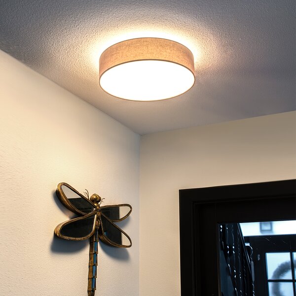 Stropna svetilka siva 40 cm vključno z LED - Drum LED