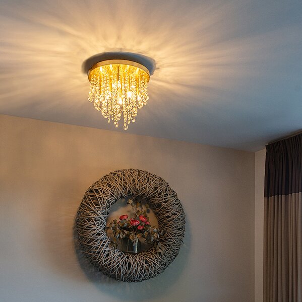 Klasična stropna svetilka zlata/mešana 35 cm - Medusa