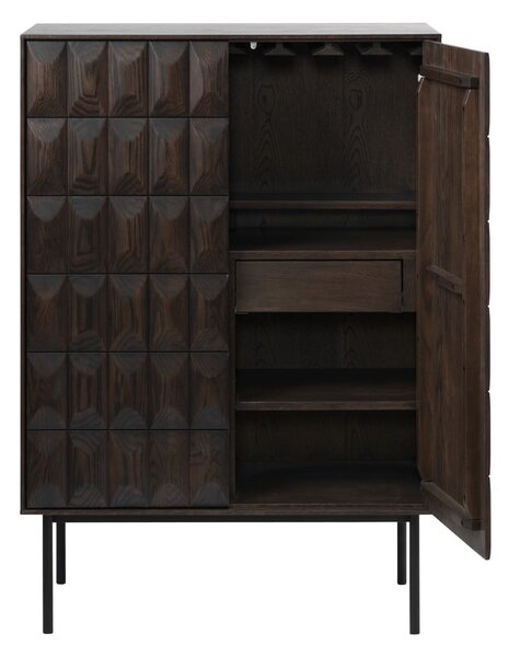 Temno rjava omarica 90x130 cm Latina – Unique Furniture