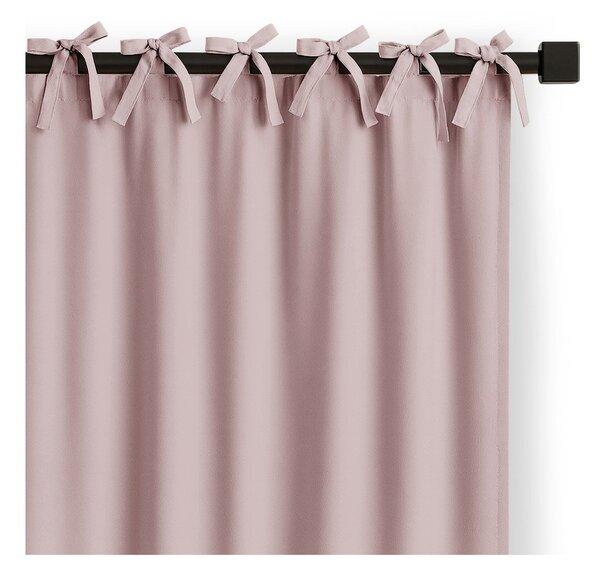 Prašno rožnata zavesa za delno zatemnitev 140x250 cm Carli Tie – Restilo