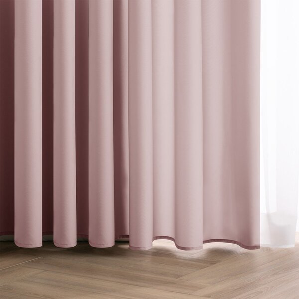 Prašno rožnata zavesa za delno zatemnitev 140x250 cm Carli Tie – Restilo