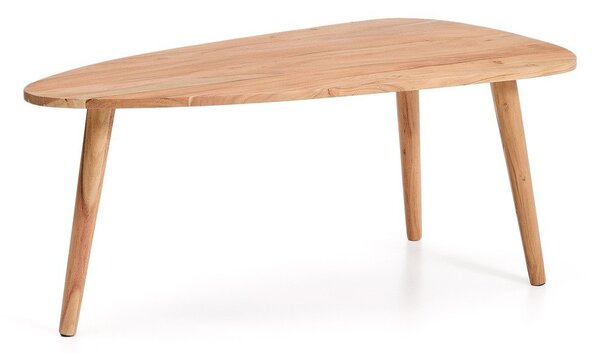 Klubska mizica iz masivne akacije v naravni barvi 60x110,5 cm Duvani – Kave Home
