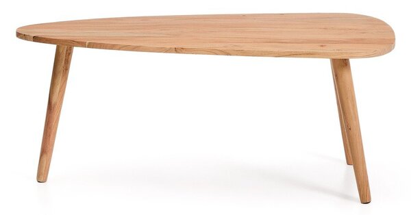 Klubska mizica iz masivne akacije v naravni barvi 60x110,5 cm Duvani – Kave Home