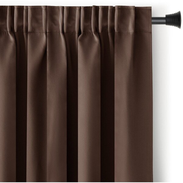 Rjava zavesa za delno zatemnitev 140x175 cm Kierra – Restilo