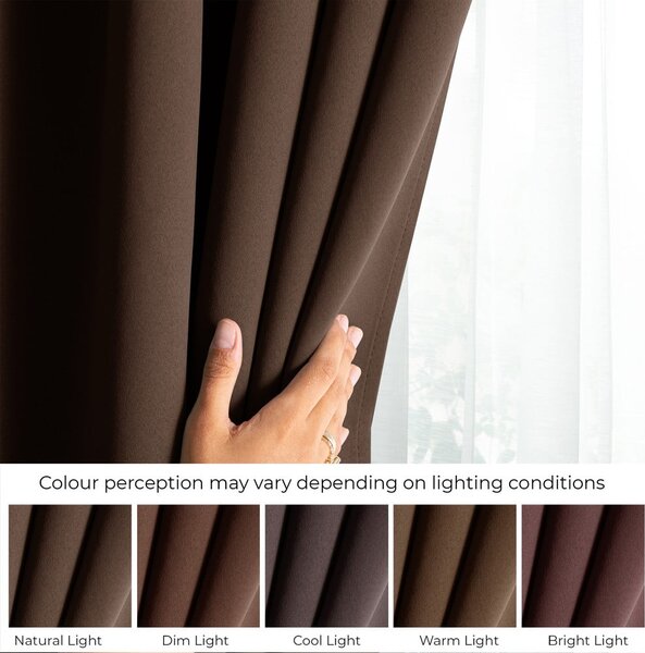 Rjava zavesa za delno zatemnitev 140x175 cm Kierra – Restilo