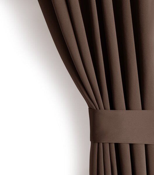 Rjava zavesa za delno zatemnitev 140x175 cm Kierra – Restilo