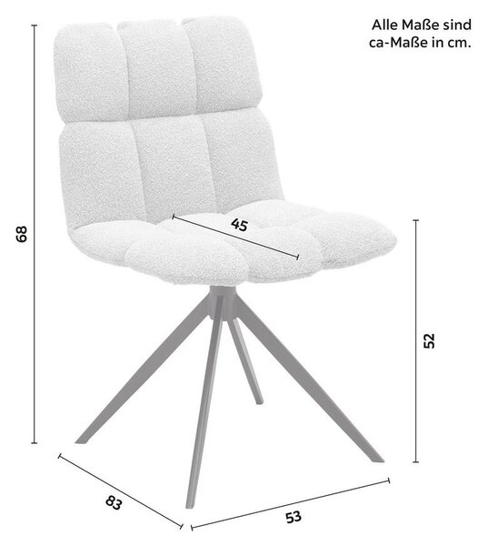 Bessagi Home Stol Malu, Bež, Vrtljiv