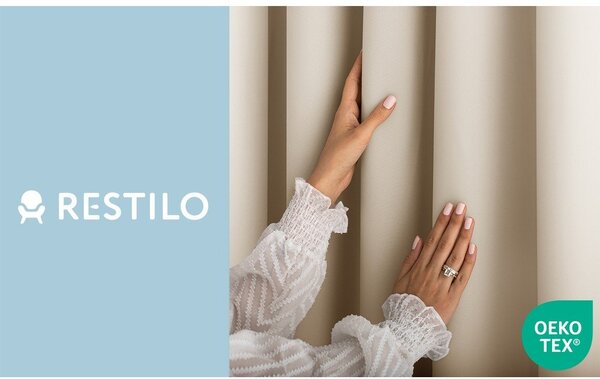Kremno bela zavesa za delno zatemnitev 140x250 cm Carli Tie – Restilo