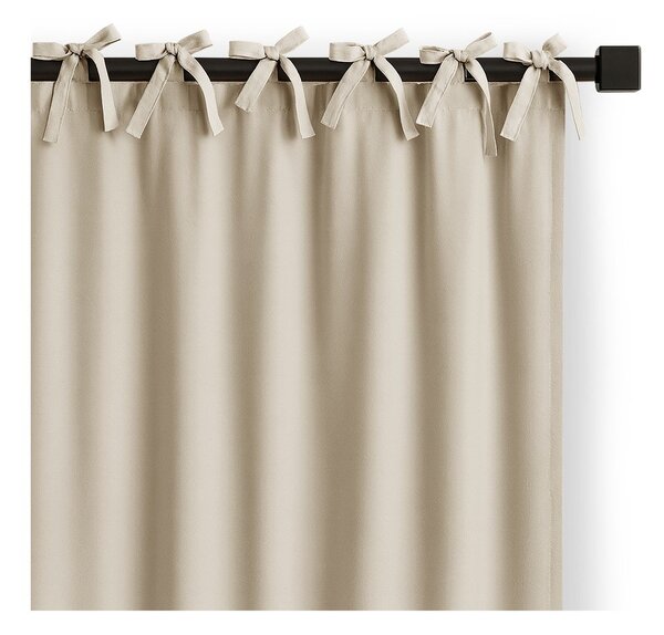 Kremno bela zavesa za delno zatemnitev 140x250 cm Carli Tie – Restilo