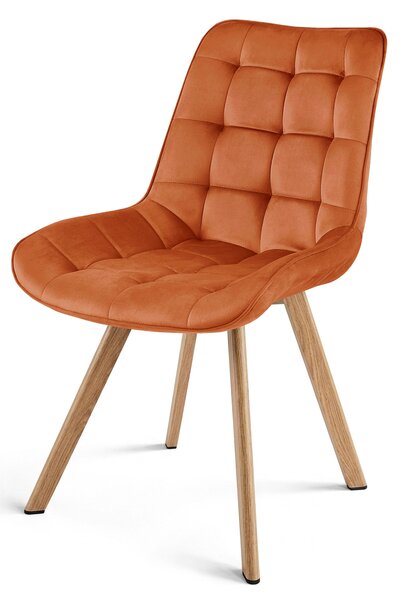 Jedilni stol SORIA VELVET, terakota