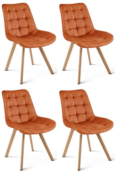 Jedilni stol SORIA VELVET, terakota