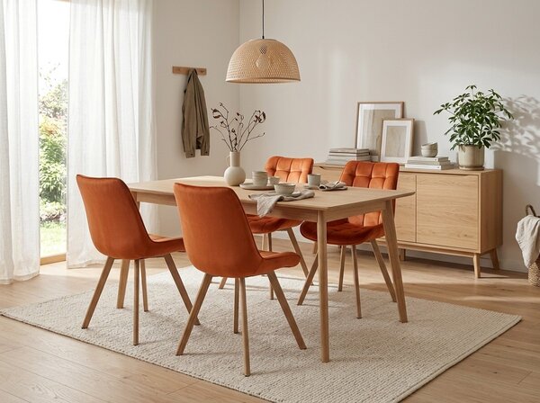 Jedilni stol SORIA VELVET, terakota