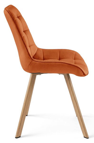 Jedilni stol SORIA VELVET, terakota