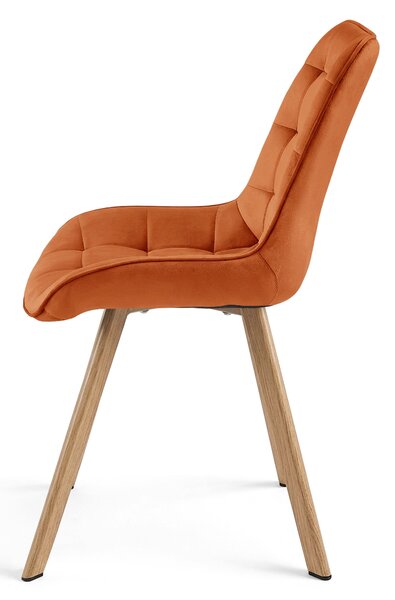 Jedilni stol SORIA VELVET, terakota