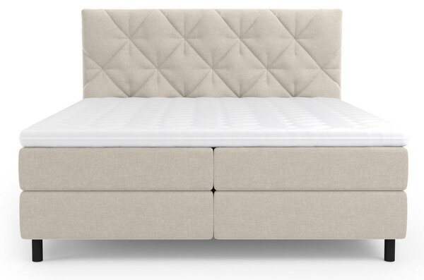 POSTELJA Z VZMETNICO 180 cm x 200 cm , tekstil naravne barve