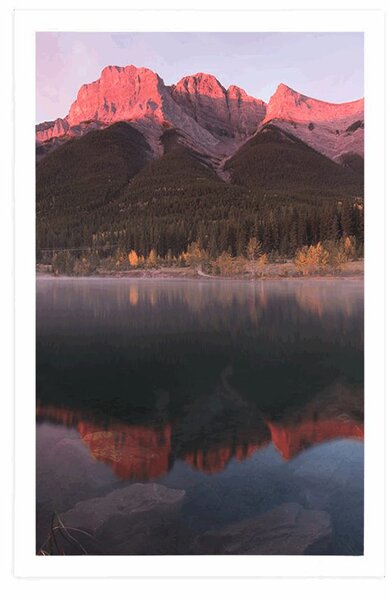 Plakat sončni zahod nad Dolomiti