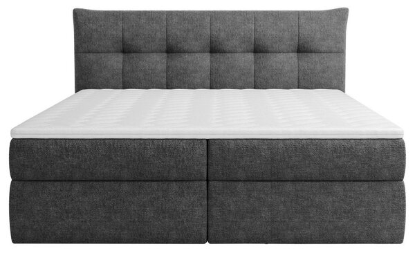 POSTELJA Z VZMETNICO 140 cm x 200 cm , tekstil antracit