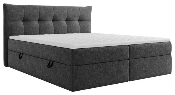 POSTELJA Z VZMETNICO 140 cm x 200 cm , tekstil antracit