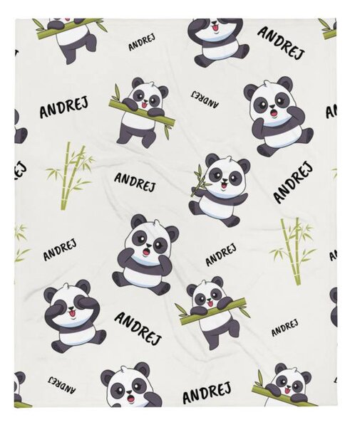 Personalizirana Odeja z Imenom - Panda
