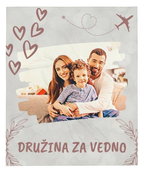Personalizirana Odeja z Imenom - Družina za Vedno