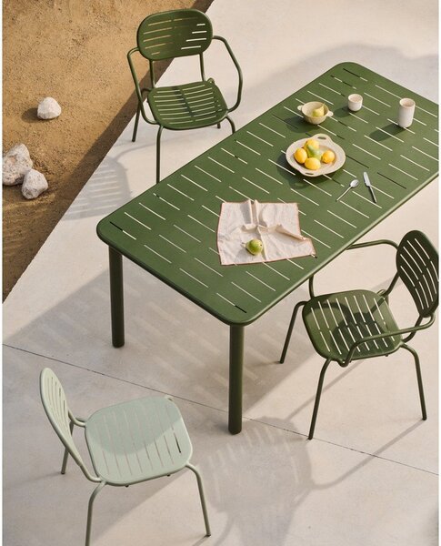 Jeklena vrtna miza 90x180 cm Brai – Kave Home